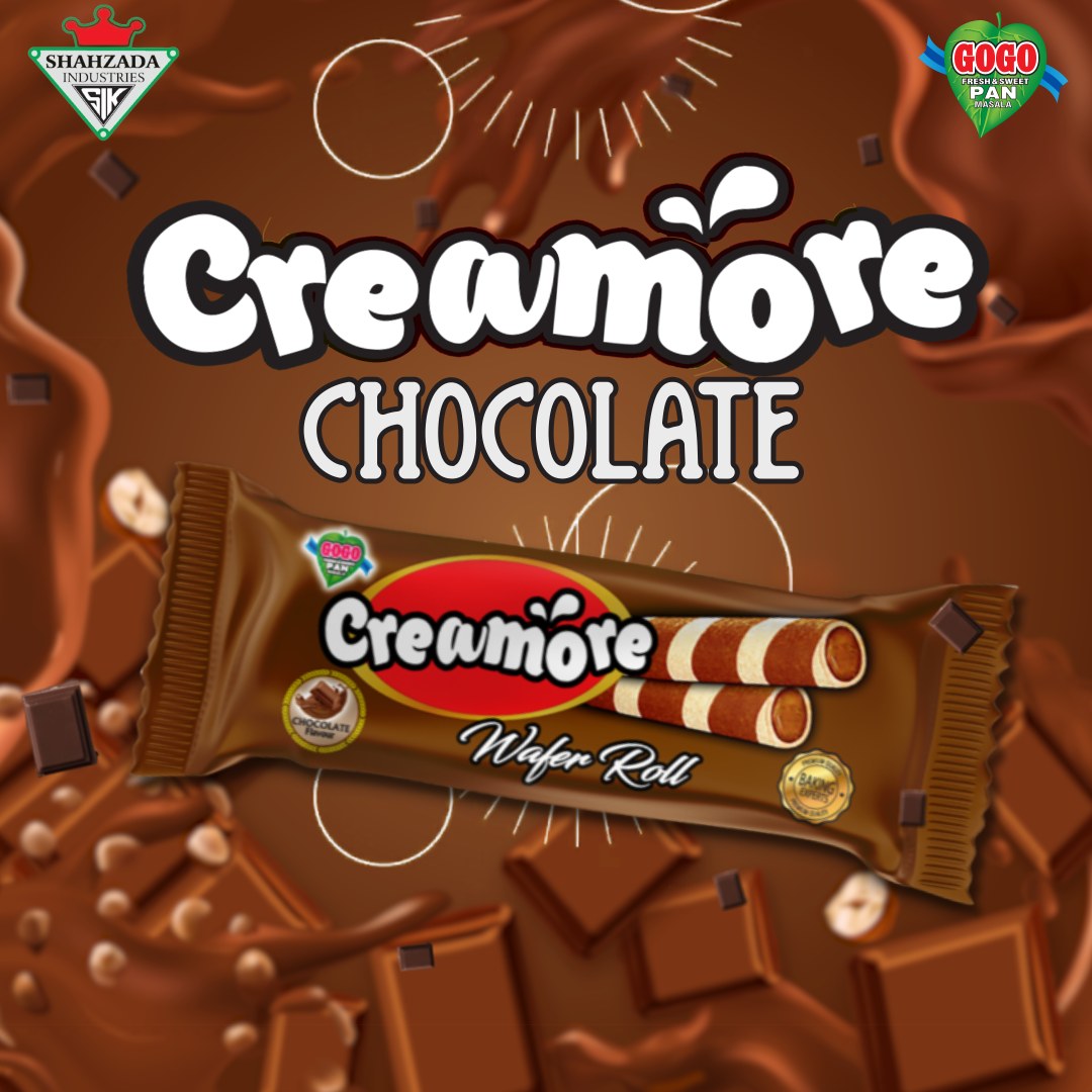 CREAMORE Chocolate Wafer Rolls Rs 10 (24 Pcs)