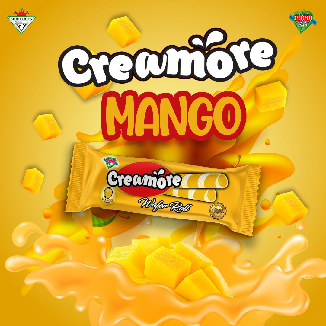 CREAMORE Mango Wafer Rolls Rs 10 (24 Pcs)