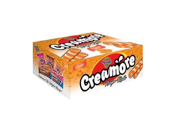 CREAMORE Orange Wafer Rolls Rs 10 (24 Pcs)