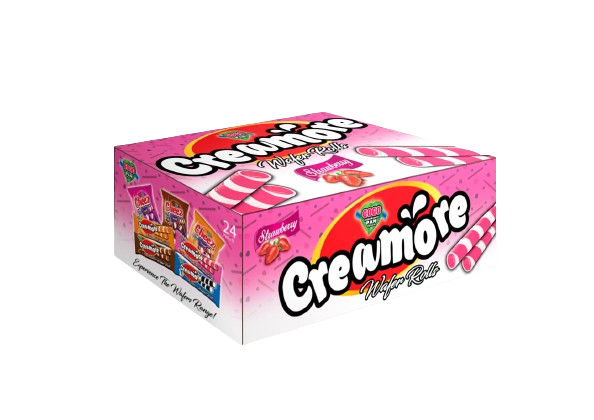 CREAMORE Strawberry Wafer Rolls Rs 10 (24 Pcs)